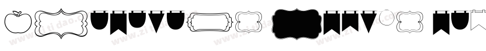 Ornaments Labels and Frames字体转换